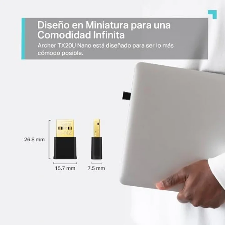 Archer TX20U Nano, AX1800 Mbps, Çift Bant, MU-MIMO, USB 2.0, WPA3, Windows 10/11 Uyumlu, Wi-Fi 6 Nano USB Adaptör