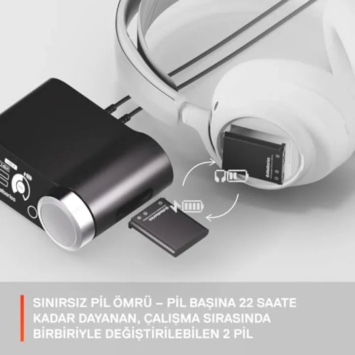 Arctis Nova Pro Wireless Multi-Platform Gaming Kulaklık, Birinci Sınıf Hi-Fi Ses Sürücüleri, Aktif Gürültü Giderme, Clearcast Gen2 Mikrofon, PC, PS5, PS4, Switch, Mobil, Kablosuz