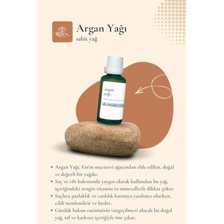 Argan Yağı 30 ml - Saç ve Cilt Bakımı İçin Bitkisel Bakım Yağı