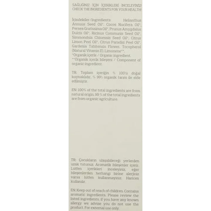 Arifoğlu Organik Saç Bakım Yağı 1 Paket 100ml