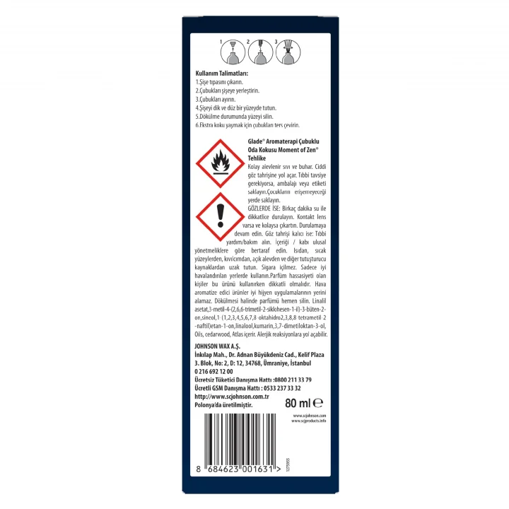 Aromaterapi Çubuklu Oda Kokusu Zen 80 ml