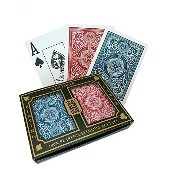 Arrow, Poker Boyu, Jumbo Endeks Kırmızı & Mavi, Çift Deste
