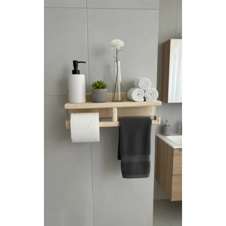 artmoble dekorasyon ahşap sabunluk ve tuvalet kağıtlığı