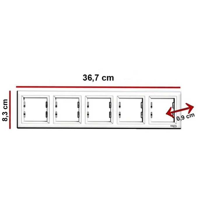Asfora Plus Beşli Çerçeve Antrasit