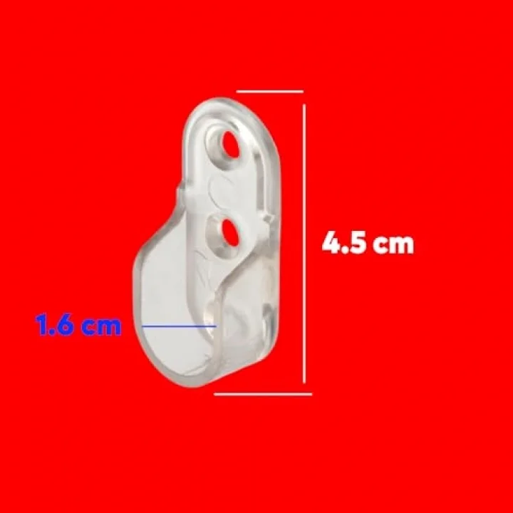 Askı Flanşı Oval Dolap Elbise Askı Asma Aparatı Plastik Aparat 45 mm (2 ADET)