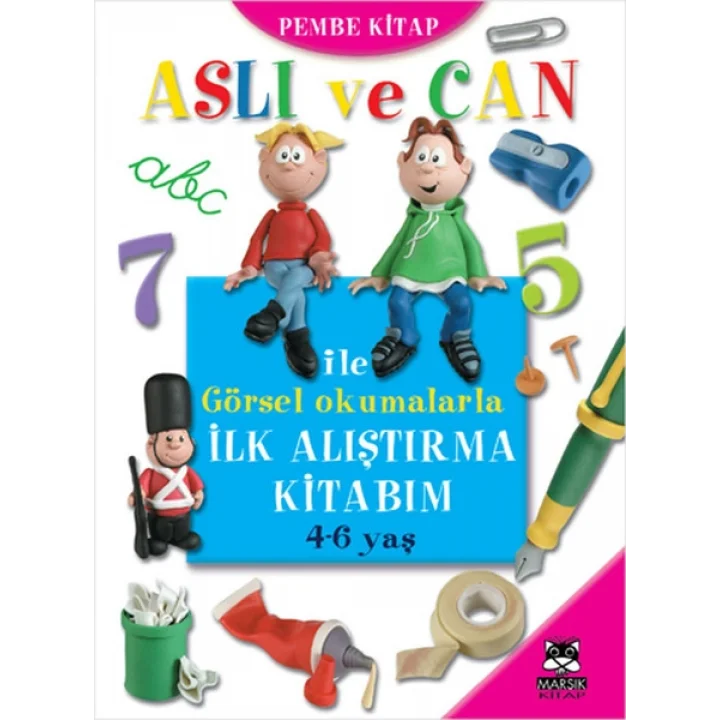 Aslı ve Can ile Görsel Okumalarla İlk Alıştırma Kitabım (Pembe Kitap)