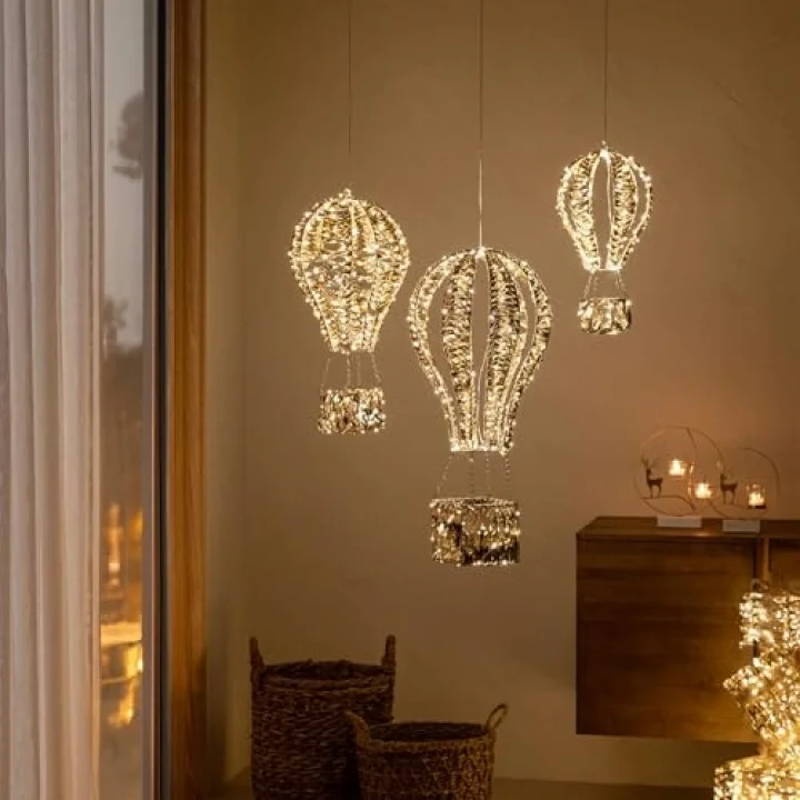 Asu Led Işıklı Balon Dekor 48 cm Altın