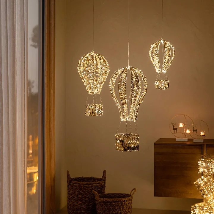 Asu Led Işıklı Balon Dekor 60 cm Altın
