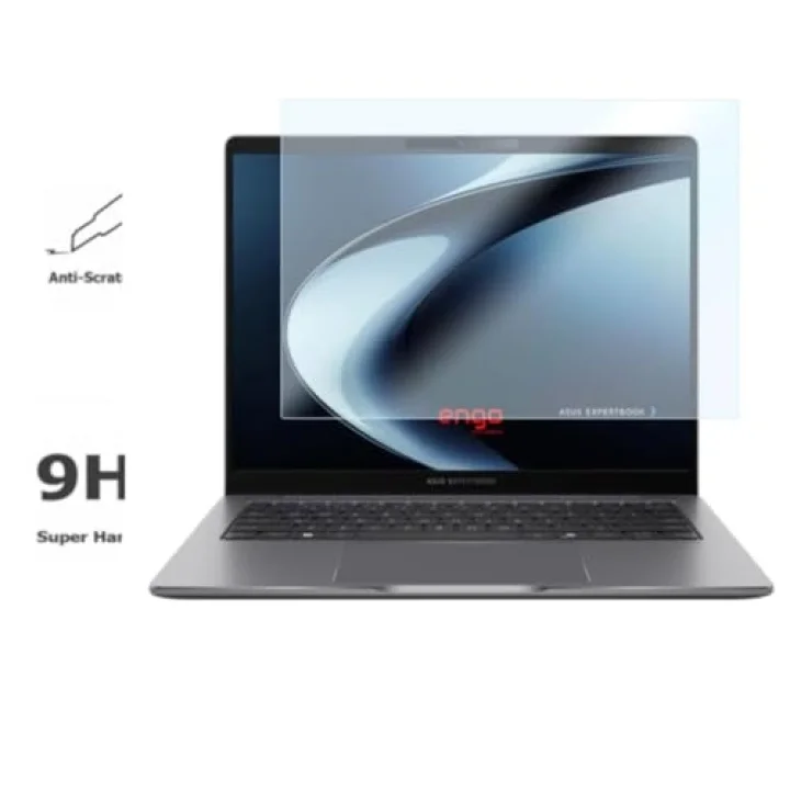 Asus Expertbook P3 P3405 14 İnç İle Uyumlu Ekran Koruyucu Notebook, 9H Temperli Kırılmaz Esnek Nano Cam, Çizilmeye Ve Darbeye Dayanıklı Laptop Koruma, HD Şeffaf
