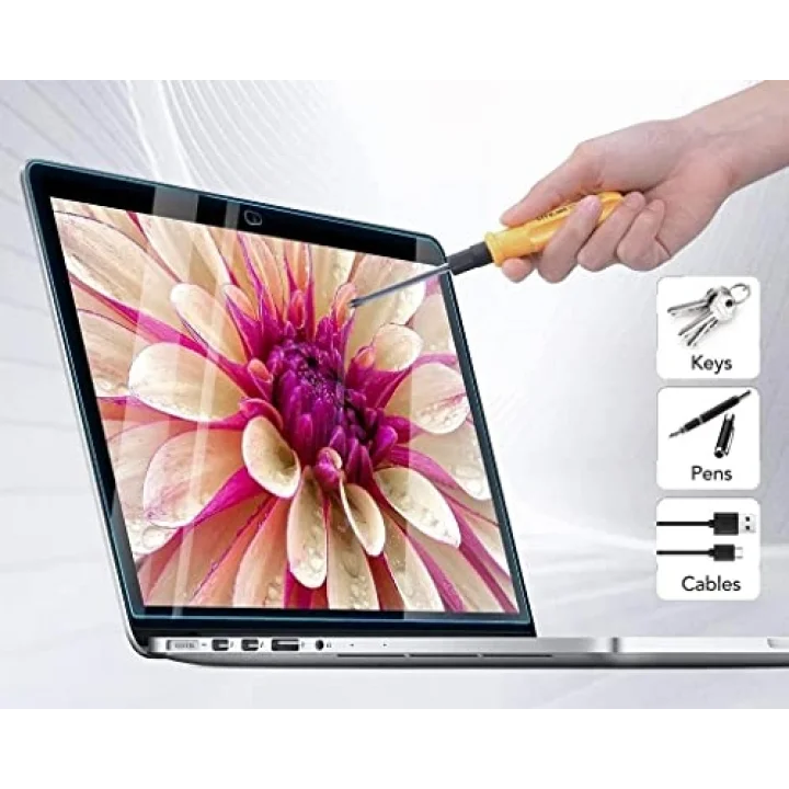 Asus Rog Strix 15.6 İnç İle Uyumlu Ekran Koruyucu Notebook, 9H Temperli Kırılmaz Esnek Nano Cam, Çizilmeye Ve Darbeye Dayanıklı Laptop Koruma, HD Şeffaf
