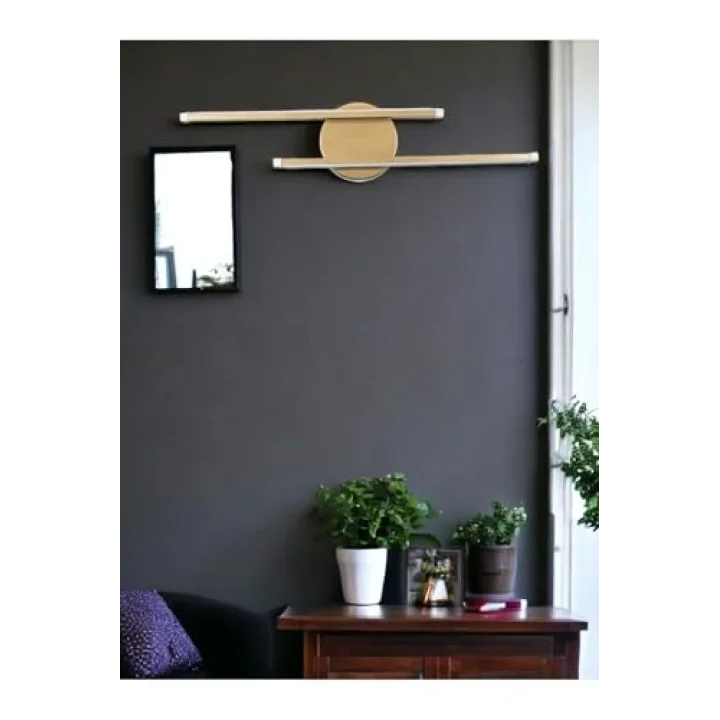Asya Modern Tasarım Eskitme Renk Gün Işığı Ledli Banyo - Mutfak - Salon Led Duvar 2 Li Aplik