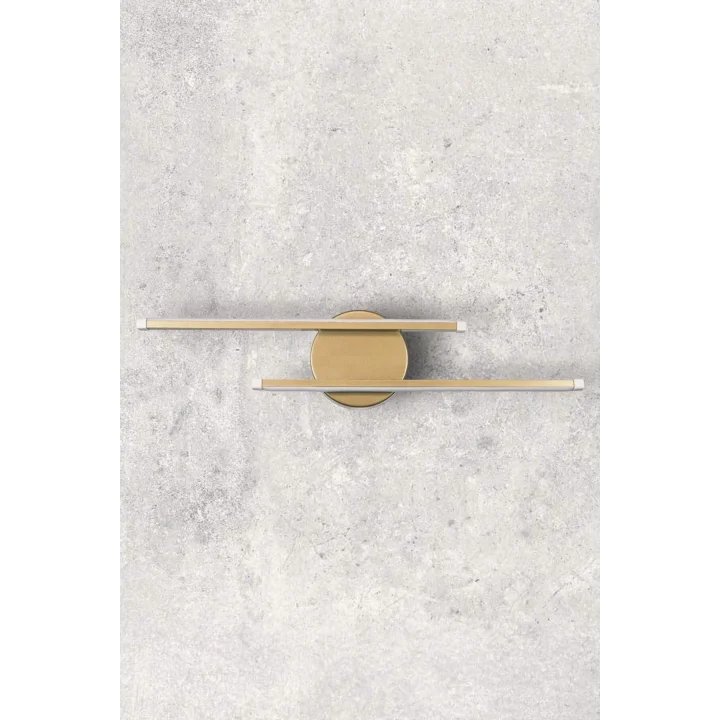 Asya Modern Tasarım Eskitme Renk Gün Işığı Ledli Banyo - Mutfak - Salon Led Duvar 2 Li Aplik