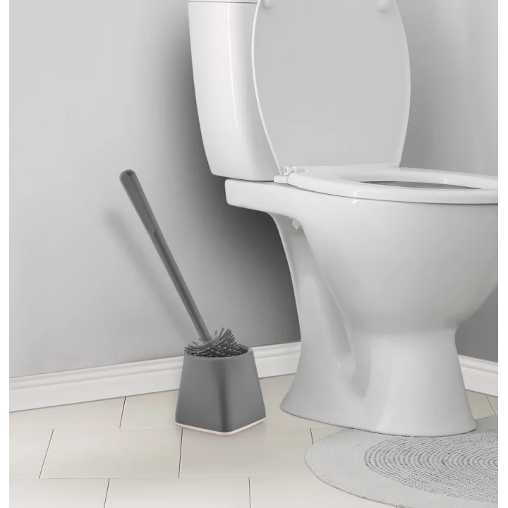 ATA HOME Silikon Klozet WC Tuvalet fırçası Gri Kare