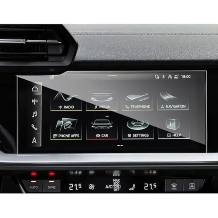 Audi A3 10.1 İnç İle Uyumlu Mat Ekran Koruyucu Multimedya Şeffaf