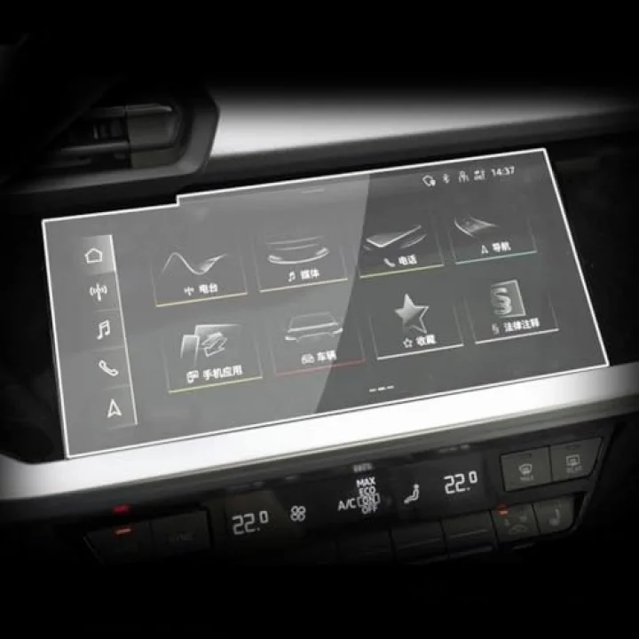 Audi A3 10.1 İnç İle Uyumlu Mat Ekran Koruyucu Multimedya Şeffaf
