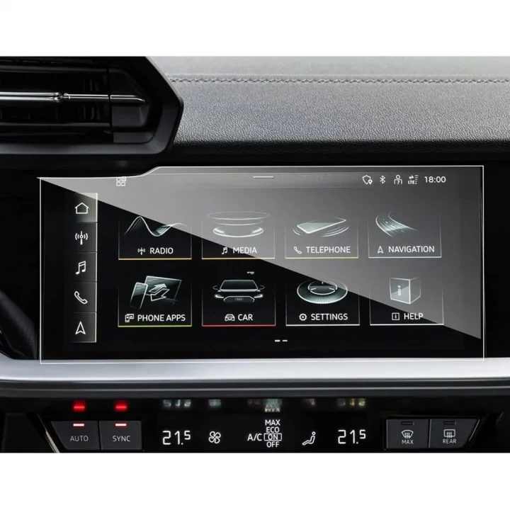 Audi A3 10.1 İnç İle Uyumlu Mat Ekran Koruyucu Multimedya Şeffaf
