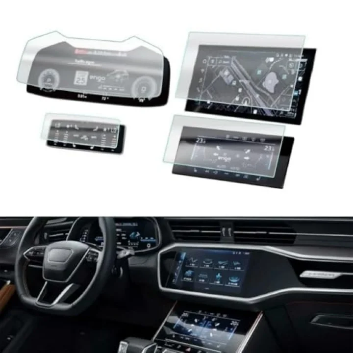 Audi A6 İle Uyumlu Mat Ekran Koruyucu Multimedya Kumanda Gösterge Klima