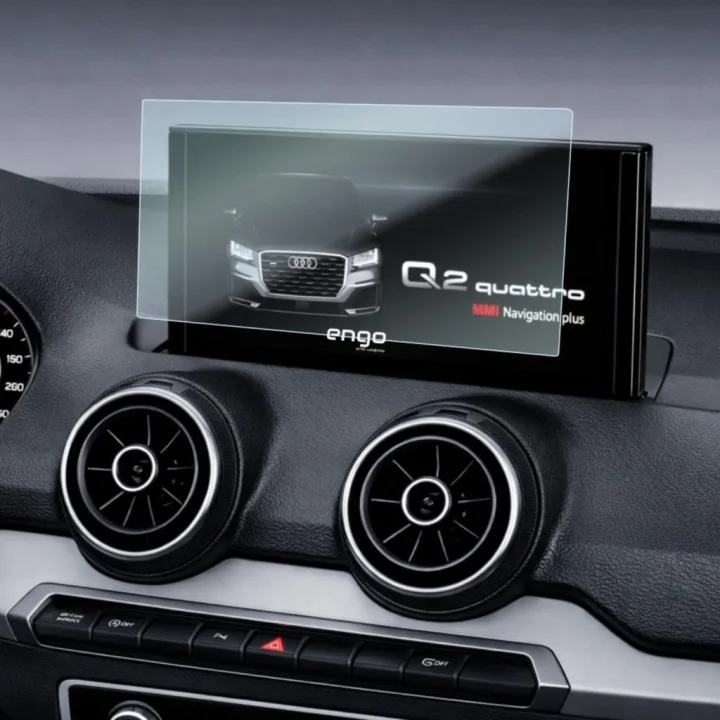 Audi Q2 9 İnç İle Uyumlu Ekran Koruyucu Multimedya 9H Parlak Nano