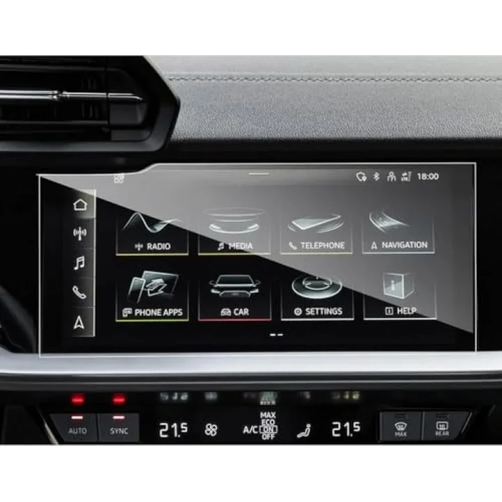 Audi S3 10.1 İnç İle Uyumlu Mat Ekran Koruyucu Multimedya Şeffaf
