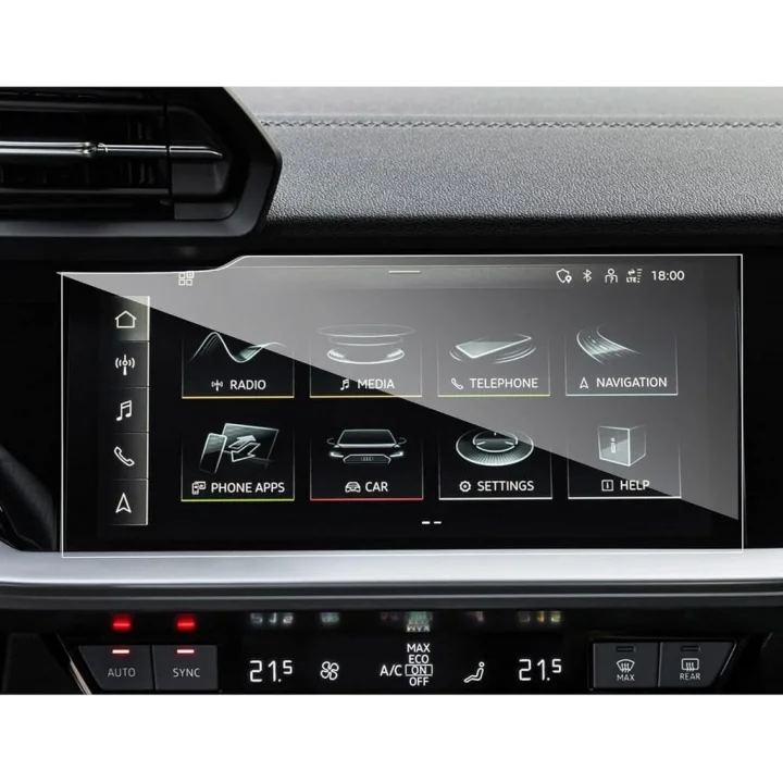 Audi S3 10.1 İnç İle Uyumlu Mat Ekran Koruyucu Multimedya Şeffaf