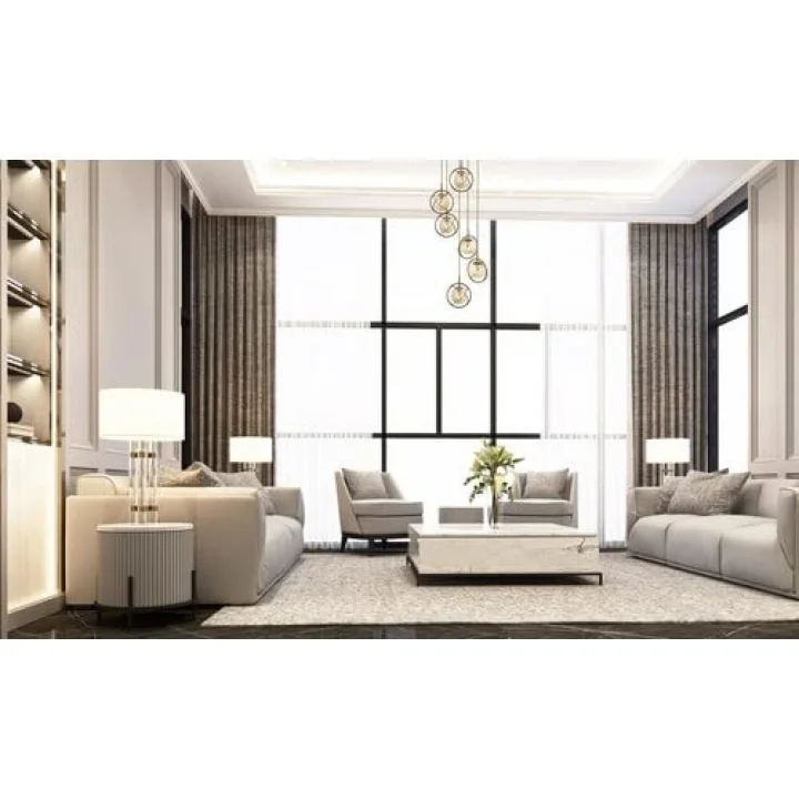 AV-60291-6ET Eskitme Kaplama Modern Avize E14 Metal Cam 40cm
