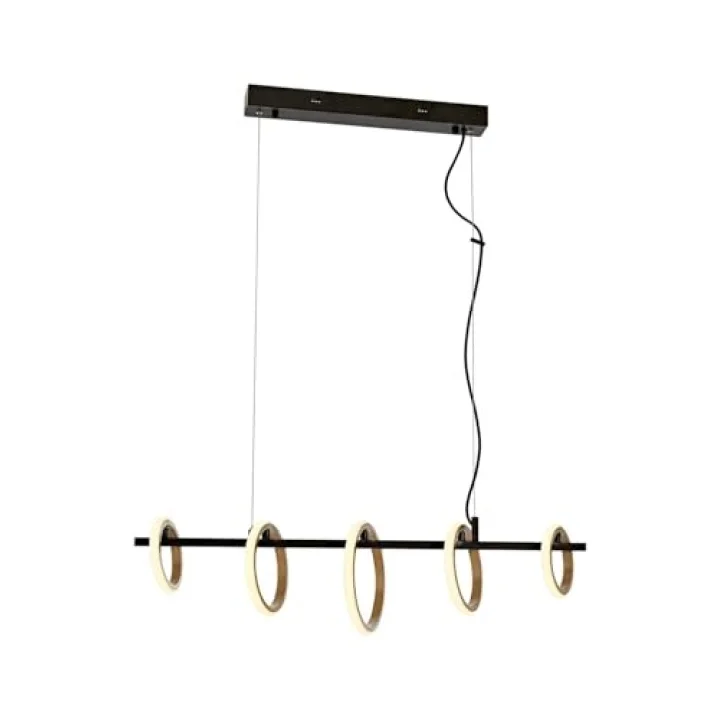 AV-60359-5Y-BSY Sarı/Siyah Boyalı Modern Avize LED Metal Pleksi 80x20cm