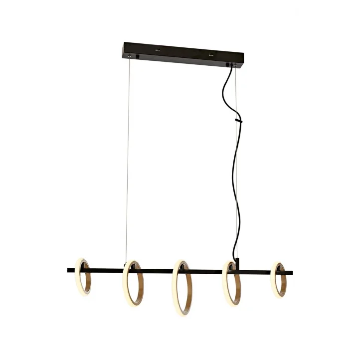 AV-60359-5Y-BSY Sarı/Siyah Boyalı Modern Avize LED Metal Pleksi 80x20cm