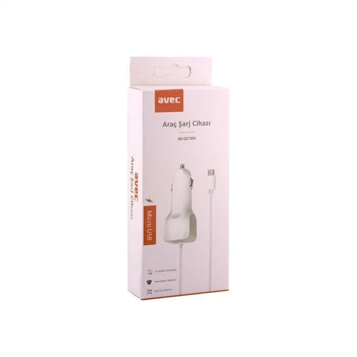 AV-QC7201 MICRO USB ARAÇ ŞARJ CİHAZI