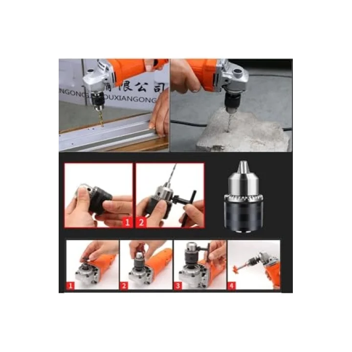 Avuç Taşlama Spiral Makinesini Mandrenli Matkaba Dönüştüren Adaptörlü Çelik Mandren Anahtarlı