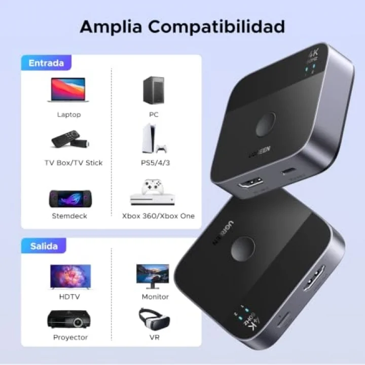 AW503 USB-C + HDMI 2 Giriş 1 Çıkış Switch, 4K 60Hz, 55452
