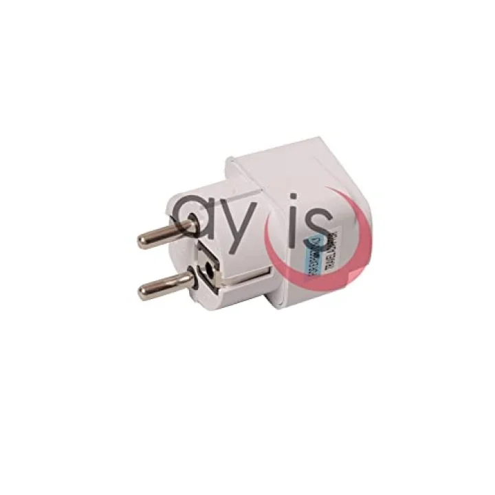 AY-İŞ Evrensel Adaptör Seyahat Fişi Beyaz AB Normu - 250V AC 10~16A