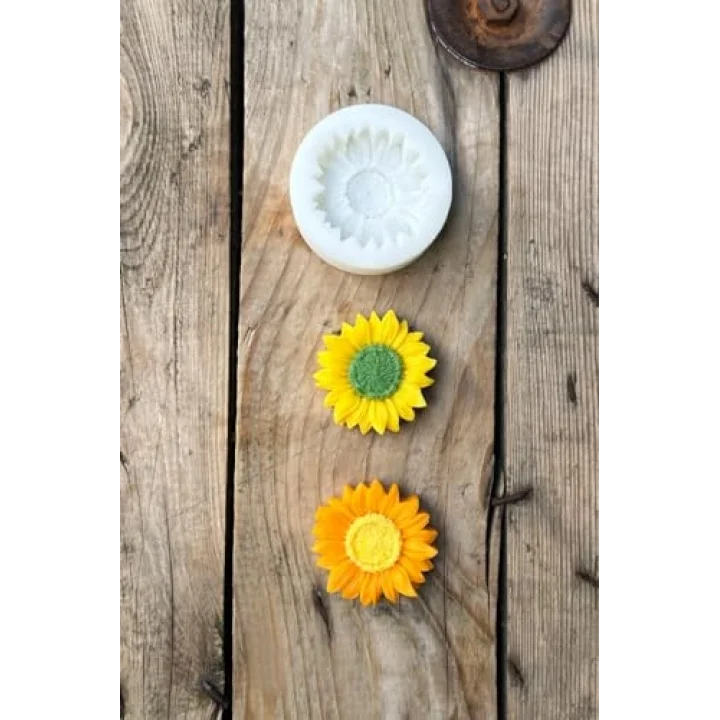 Ayçiçeği Tekli Mum Kalıbı (Silikon) (1 Adet)