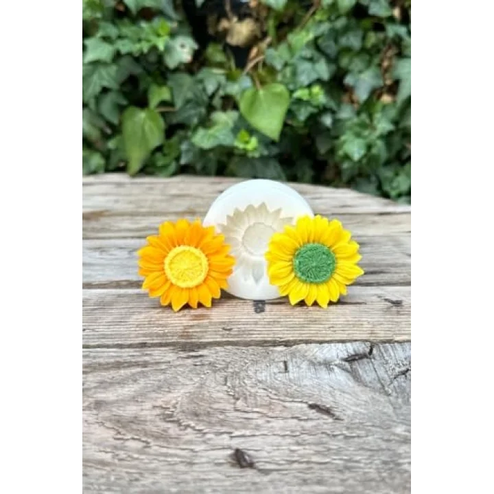 Ayçiçeği Tekli Mum Kalıbı (Silikon) (1 Adet)
