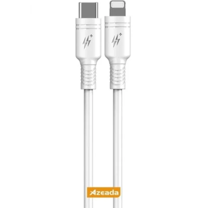 Azeada 27W Type-C to Lighting ile Uyumlu Şarj ve Data Kablosu 1m Beyaz PD-B82İB (Beyaz, Type-C to Lighting)