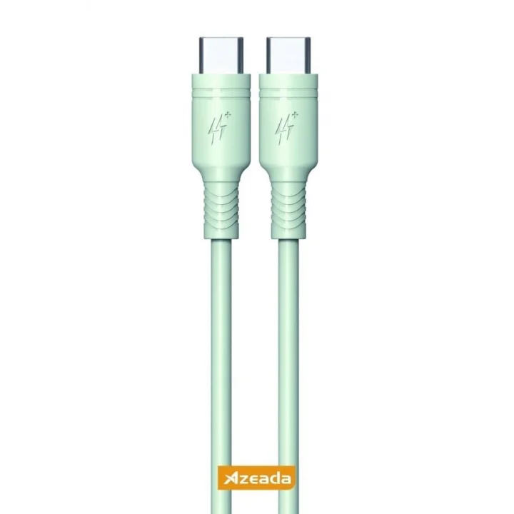 Azeada 60W Type-C to Type-C Şarj ve Data Kablosu 1m Yeşil PD-B82AY(Yeşil, Type-C to Type-C)