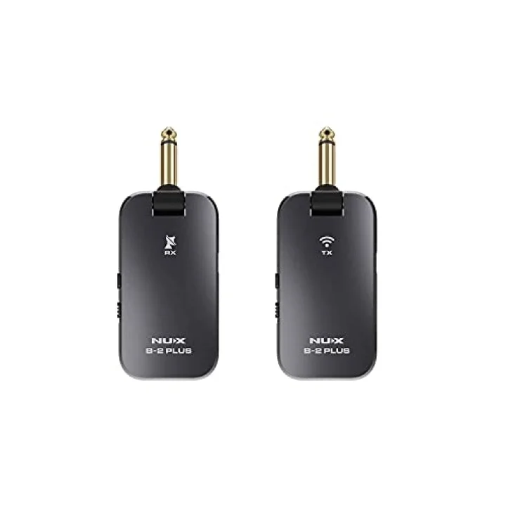 B-2 Plus 2.4 GHz kablosuz gitar sistemi, kablosuz adaptör (cep formatı, pil ömrü maks. 7 saat, geniş menzil, 32 bit/48 kHz Hi-Res ses kalitesi, jak fişi), siyah