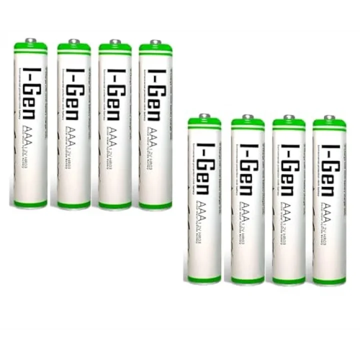 B109 8 Adet AAA 900 Mah Şarj Edilebilir İnce Kalem Pil 1.2V Ni-MH Şarjlı Pil