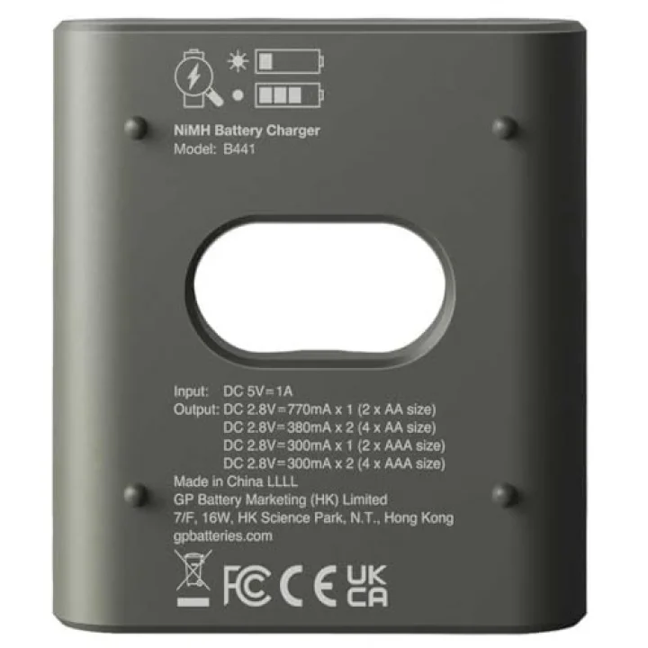 B441 USB ŞARJ CİHAZI (Pilsiz Model) 4 Kanallı hem AA hemde AAA şarjlı piller için
