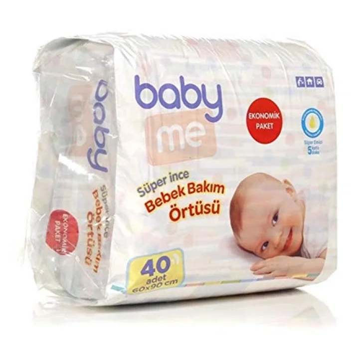 Baby&Me Süper İnce 60x90 cm 40lı Bebek Bakım Örtüsü