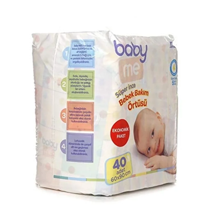 Baby&Me Süper İnce 60x90 cm 40lı Bebek Bakım Örtüsü