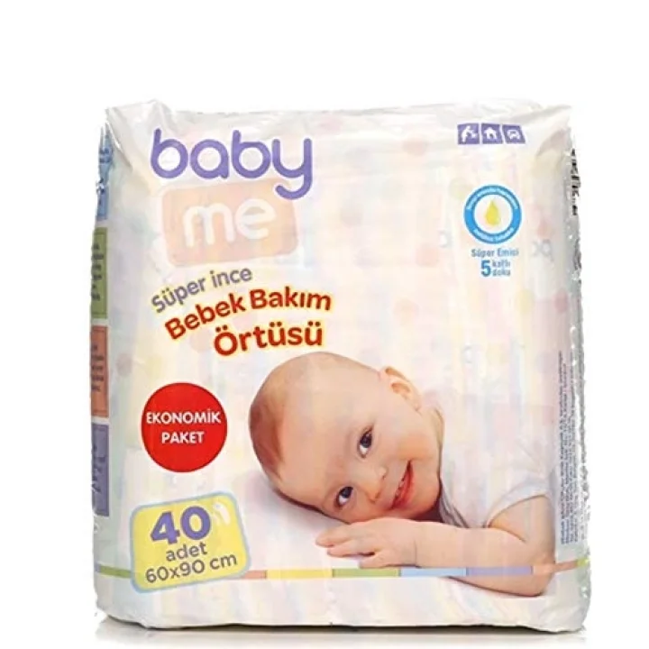 Baby&Me Süper İnce 60x90 cm 40lı Bebek Bakım Örtüsü