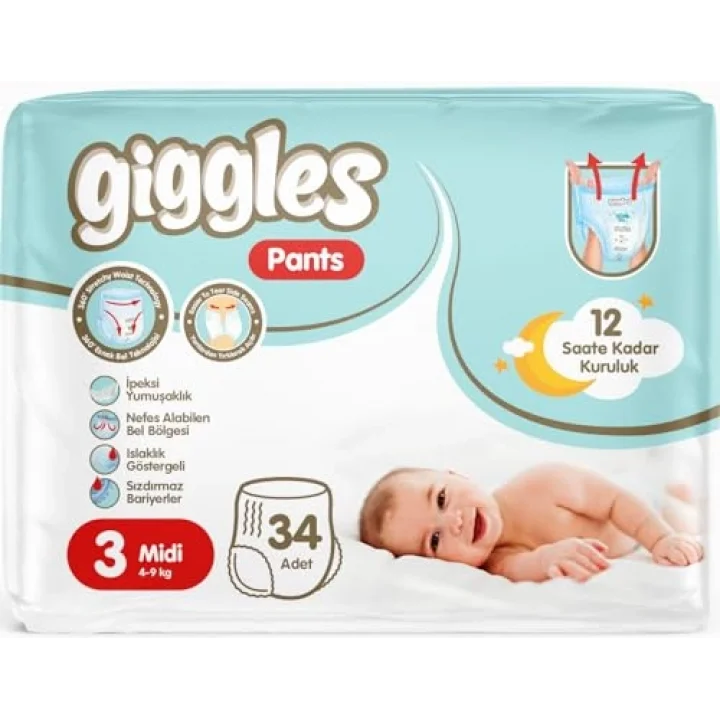 Baby Pants 3 Numara Midi 1 Paket 34 Adet