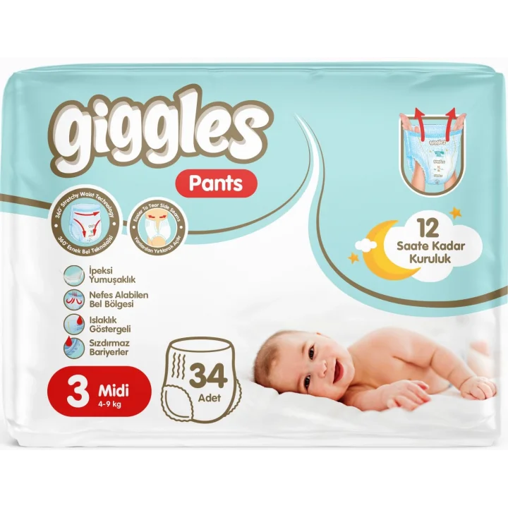 Baby Pants 3 Numara Midi 1 Paket 34 Adet