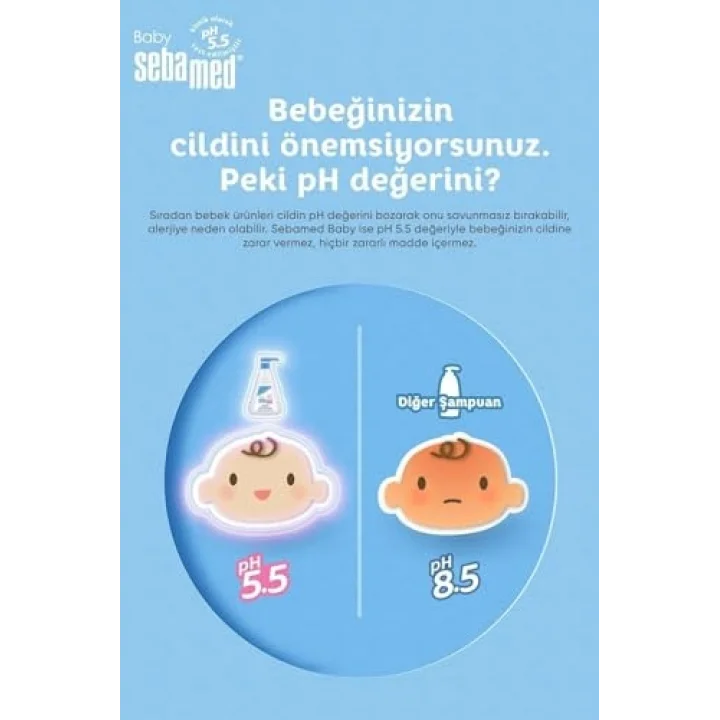 Baby pH 5.5 Göz Yakmayan Formül Nemlendirici Etkili Bebek Şampuanı 150 ml