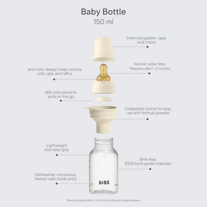 Baby PP Bottle Kauçuk Uç Biberon Ivory 150 ml