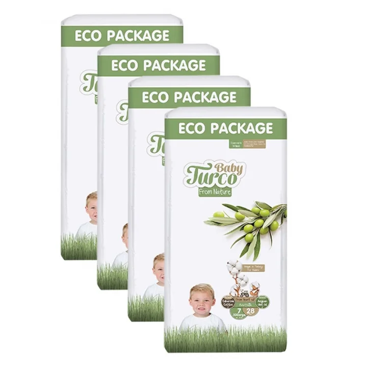 Baby Turco Doğadan 7 Beden XX Large 28x4 112 Adet Bebek Bezi