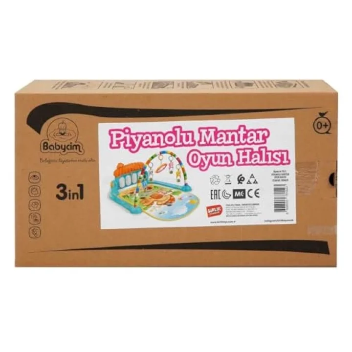 Babycim Piyanolu Mantar Oyun Halısı 3ü 1 Arada