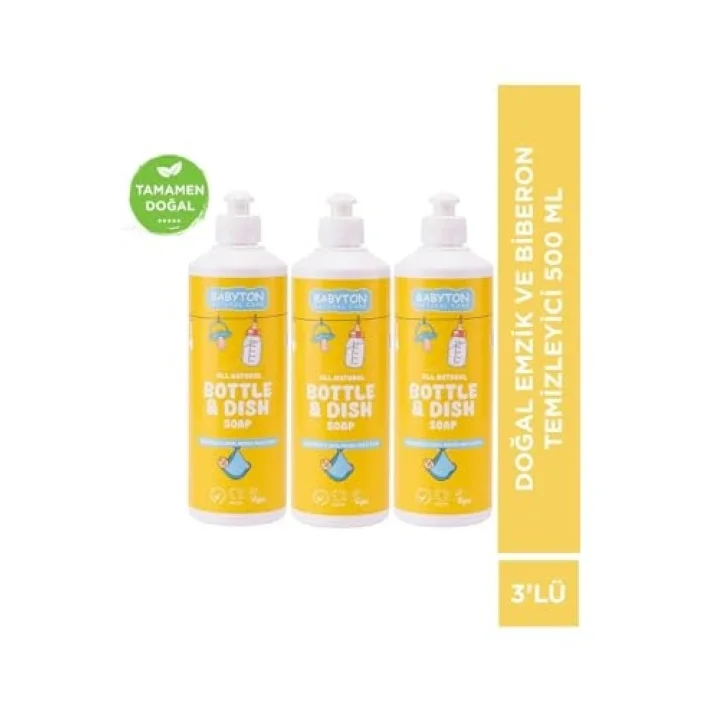 BABYTON Emzik Ve Biberon Temizleyici 3Lü Set 500 Ml