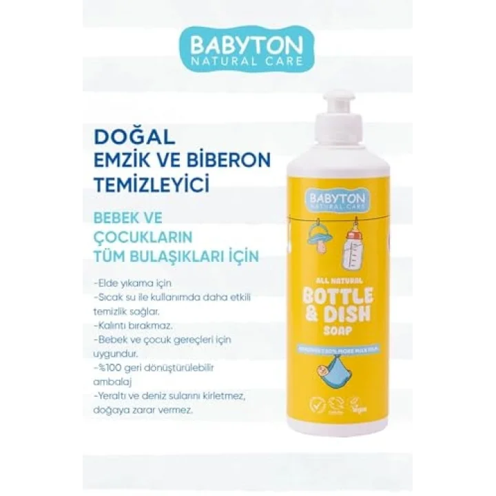 BABYTON Emzik Ve Biberon Temizleyici 3Lü Set 500 Ml