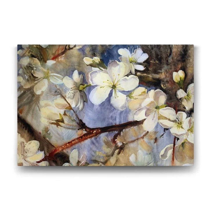 Badem Ağacı Retro Tablo - 125x80cm